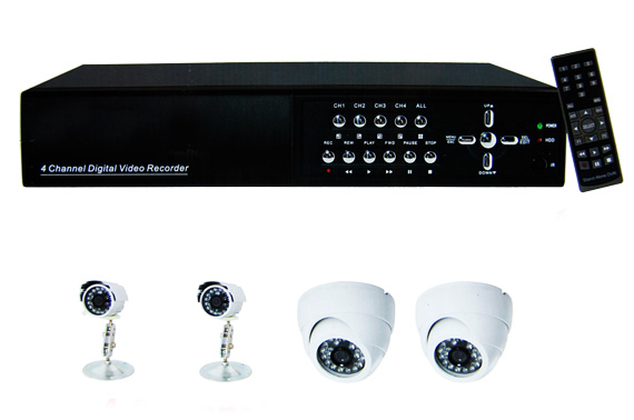 Digital Video Recorder Surveillance Camera System with 500G HDD