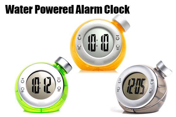 Eco-Friendly Water Powered Clock with Digital LCD Display