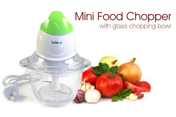 Refurbished Mini Food Chopper with Glass Chopping Bowl