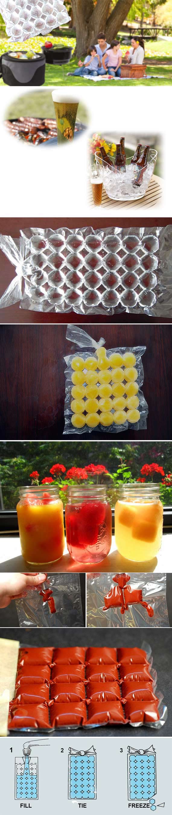 24x Disposable Ice Cube Bag Makes Total of 672 Ice Cubes!