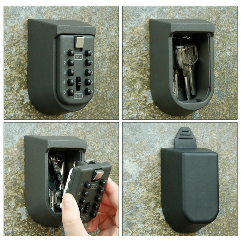 2x Outdoor Combination Key Safe Box Holder Wall Mounted Weather