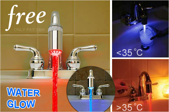 FREE Ozstock Day: Water Glow LED Faucet Light with Temperature Sensor