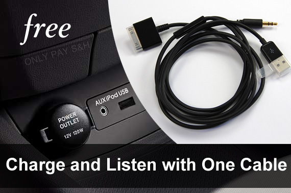 FREE Ozstock Day: iPhone Audio and USB Charging/Data Cable