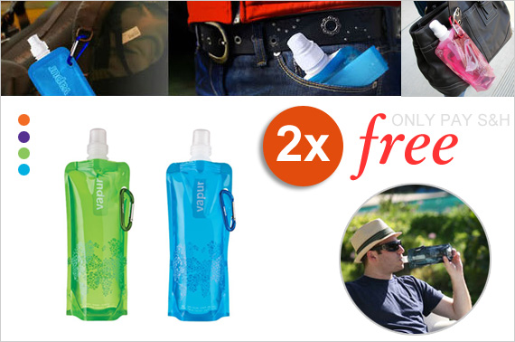 FREE Ozstock Day: 2 x Flexible Water Bottle - 480mL Capacity
