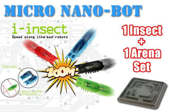 i-insect Play Set: i-insect Micro Nano Bot with arena