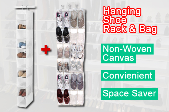 Hanging Shoe Rack & Bag - The Best Way to Organise Your Shoes and Slippers!