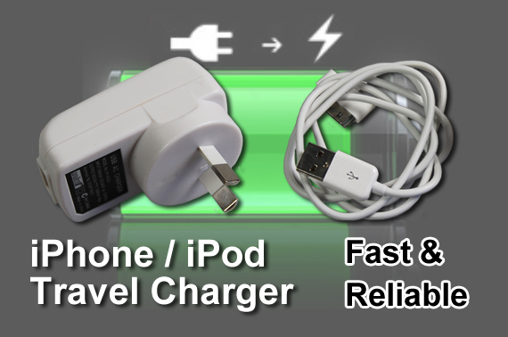 Travel USB AC Charger - Easy, Reliable and Fast Charging for iPhones / iPods