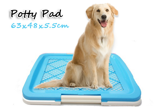Green Dog Dog Potty, Puppy Potty Training, Dog Litter, Dog Toilet ... Indoor Pet Potty Pad - 2 Tier Dog Toilet Training Tray 63 x 48 x 5.5cm