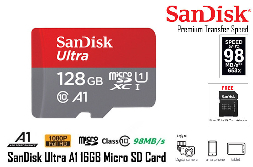 Sandisk Ultra A1 Class 10 128G Micro SD Card