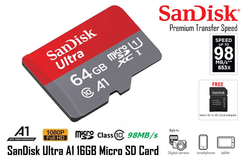 Sandisk Ultra A1 Class 10 64G Micro SD Card