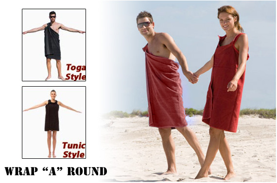 Wrap A Round Towel Size XL Red