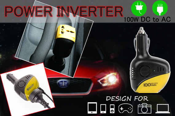 100W Universal Car Power Inverter