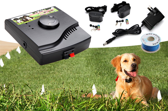 Underground Electric Dog Fence System with Collars for 2 Dogs