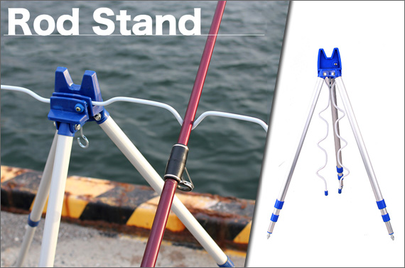 Portable 5 Fishing Rod Tripod Holder