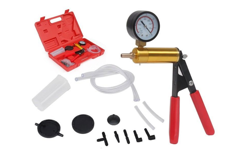 Hand Held Brake Bleeder & Vacuum Pressure Tester Pump - Brake Bleeding Kit