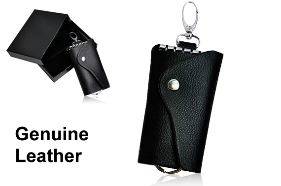 FREE Ozstock Day: Genuine Leather Foldable Key Pouch - Black