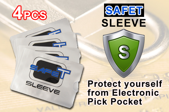 FREE Ozstock Day: 4x Card Safety Sleeve - Protect Your Cards from Electronic Pick-Pocketing