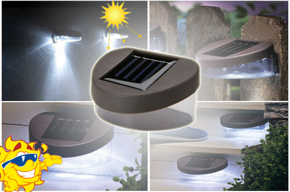 4 Pack of Solar Fence Lights