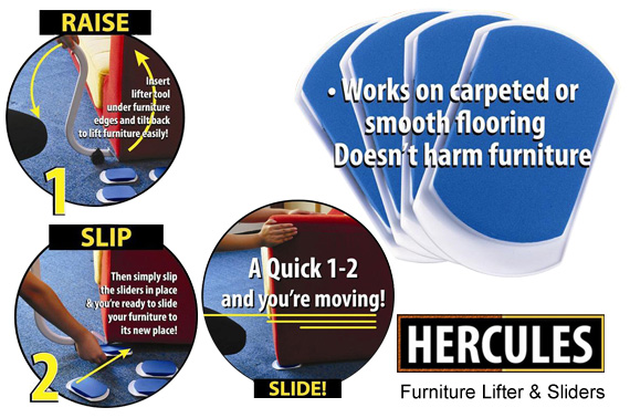 Hercules Furniture Mover - Lifter & Sliders