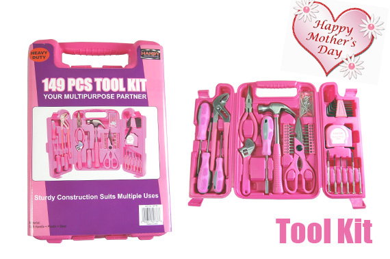Super Deal: 149-Piece Heavy Duty Pink Tool Kit