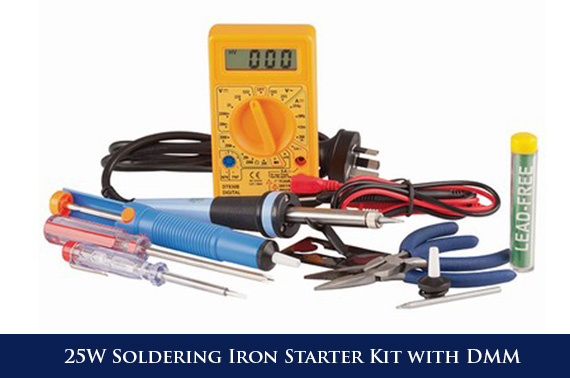 25W Soldering Iron Starter Kit with DMM