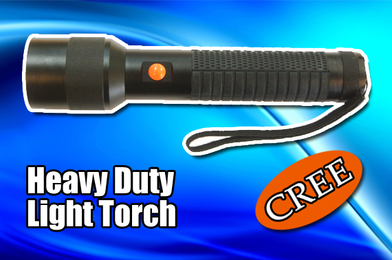 24cm Heavy Duty CREE LED Torch - Metal Structure - Super Bright!!