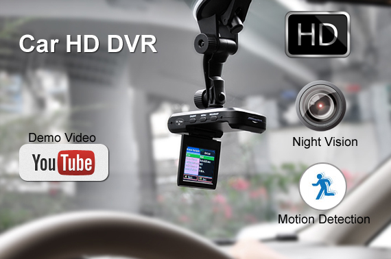 HD Mini DVR with 2.5 inch LCD - Night Vision and Motion Detection