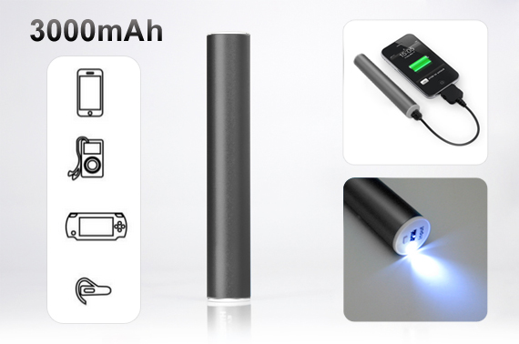 Black Backup Battery for Mobile Phone, Mp3 player, Bluetooth earphone, and other USB devices