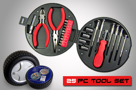 Super Deal: 25 Piece Tyre Shaped Tool Set