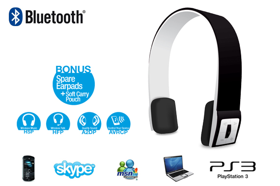 LASER Bluetooth Stereo Headset (Black)