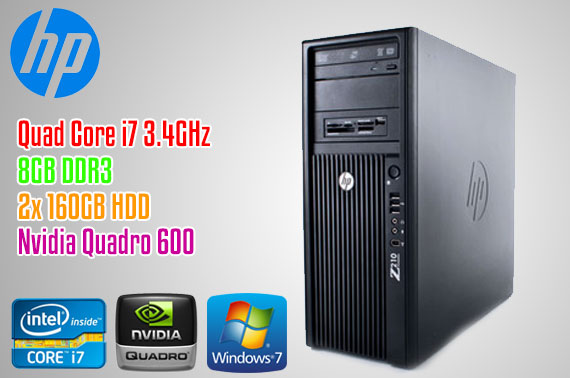 Ex-lease HP Z210 Intel i7 CMT Tower Workstation