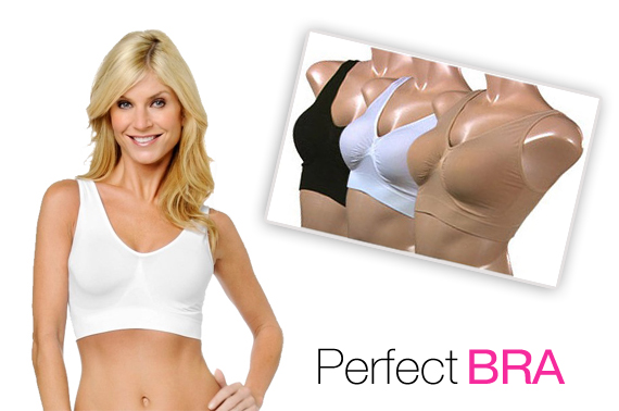 3 x Seamless, Wireless Perfect Bra (Size S)