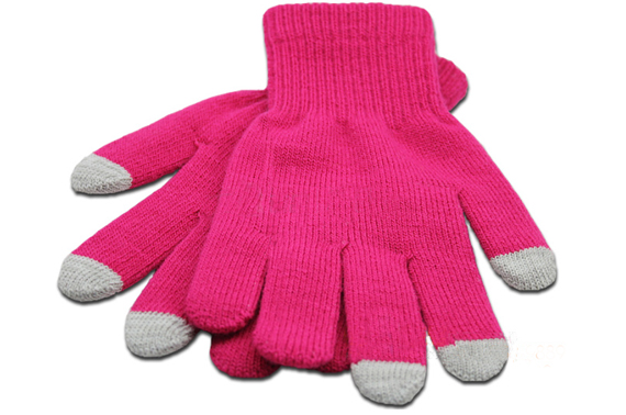 Touchscreen and Texting Gloves - Pink