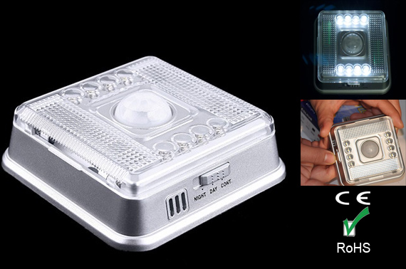 8-LED PIR Motion Activated Light with Day/Night Sensor