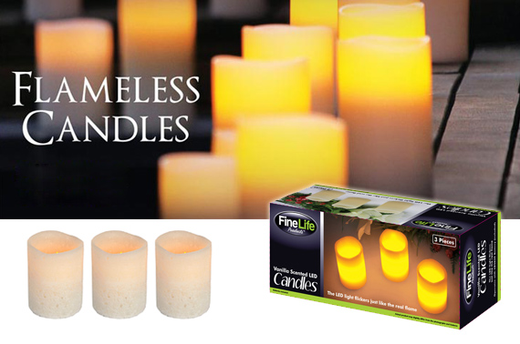3 x Flameless LED Candles