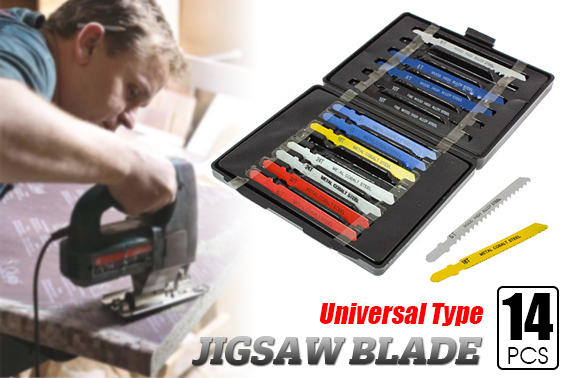 FREE Ozstock Day: 14 Pieces Universal Jigsaw Blade Assortment