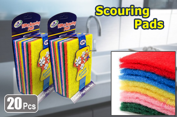 Super FREE Ozstock Day: 20 x Colour Kitchen Scouring Pad