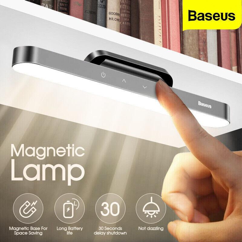  Baseus Magnetic LED Reading Desk Lamp Table Stepless Dimming Hanging Night Light