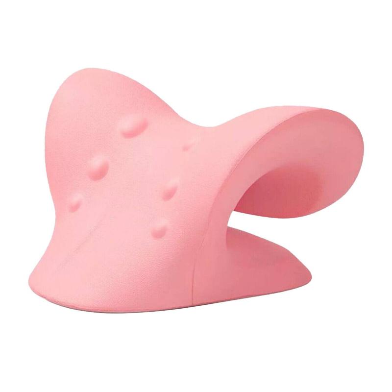 Original Neck Traction Pillow Cloud Shape Neck Stretcher Cervical Pain Relief Pink