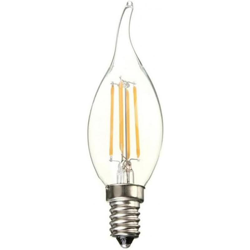Free Shipping E14 6W LED Dimmable Bulb Flame Chandelier Candle Light SES Edison Lamp