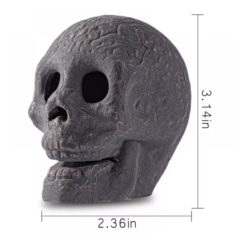1Pc Imitated Human Skull Ceramic soil for Indoor or Outdoor Fireplaces
