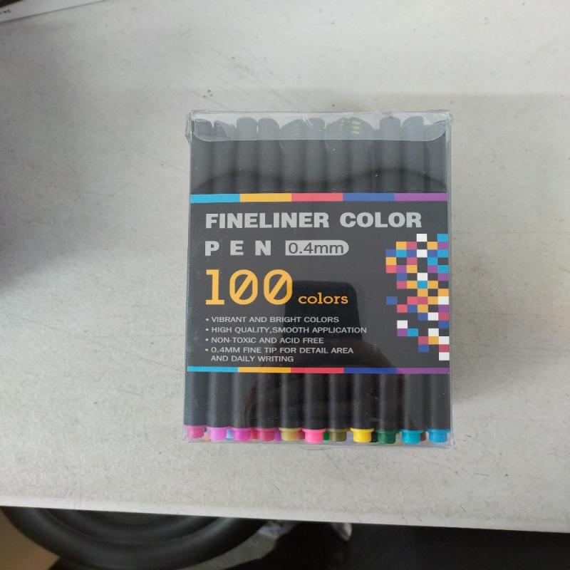 Fineliner Color Pen Set Ink Colored 0.4mm Liner Brush 100 Colors