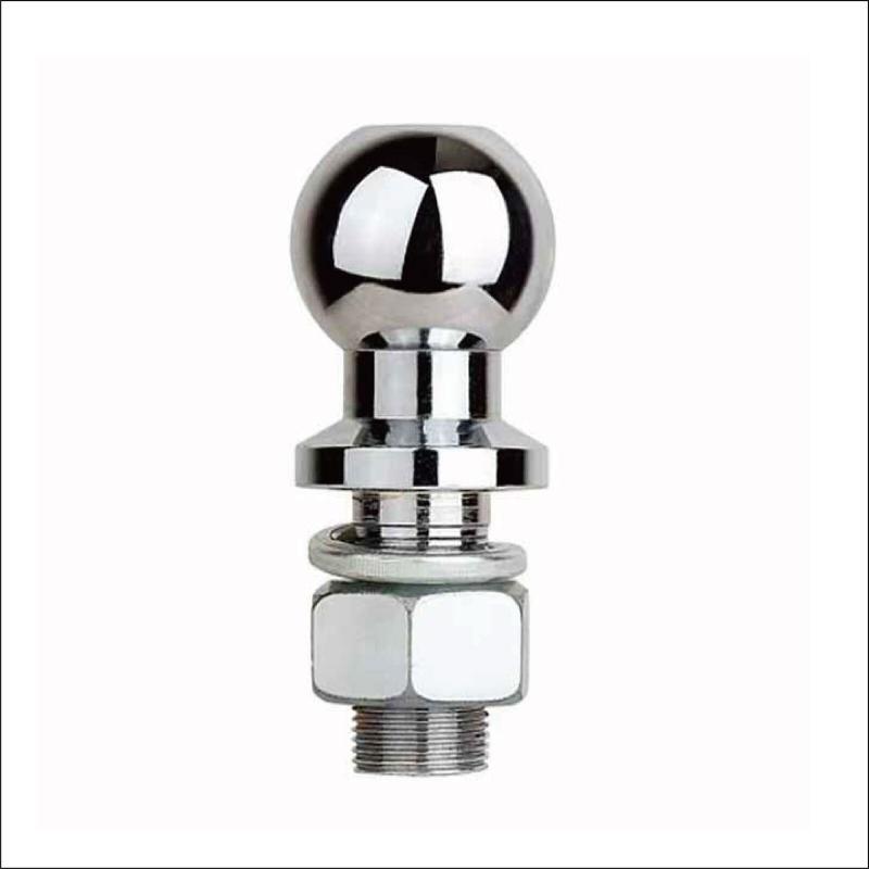 Stainless steel trailer hitch ball chrome 50MM - 2500KG - 19MM (3/4