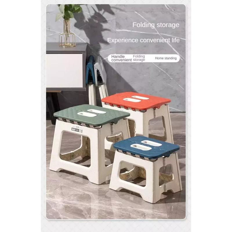 Folding Step Stool Portable Plastic Foldable Chair Store Flat Outdoor