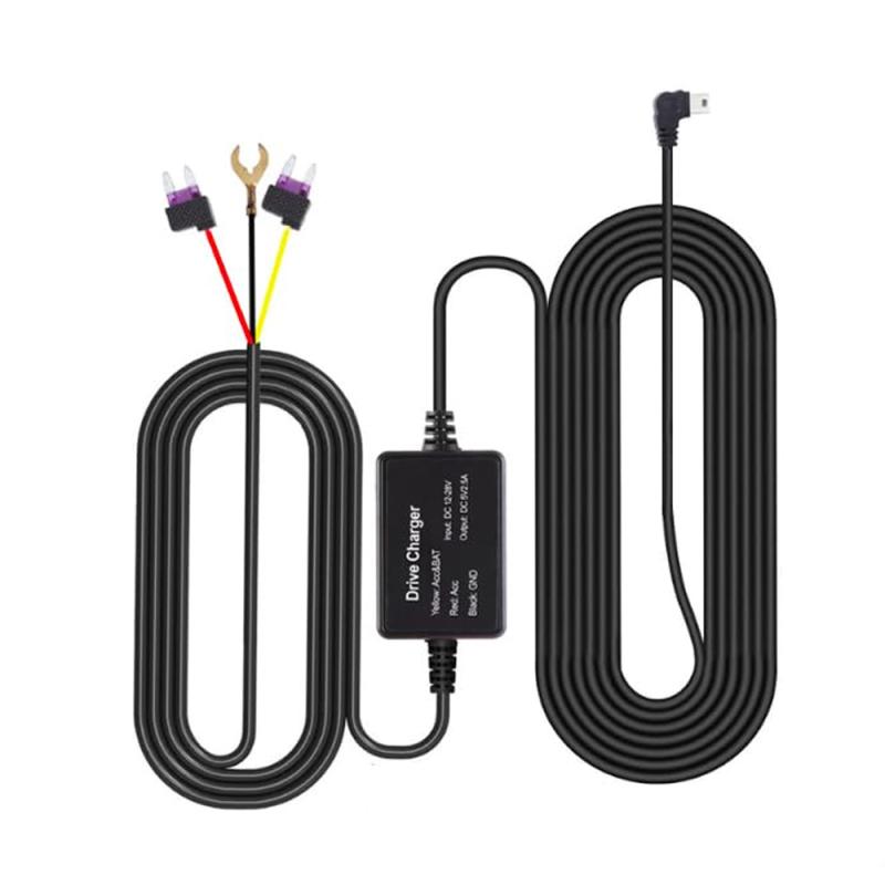 Car driving recorder step-down cable three-core time-lapse video 24-hour parking monitoring car powe
