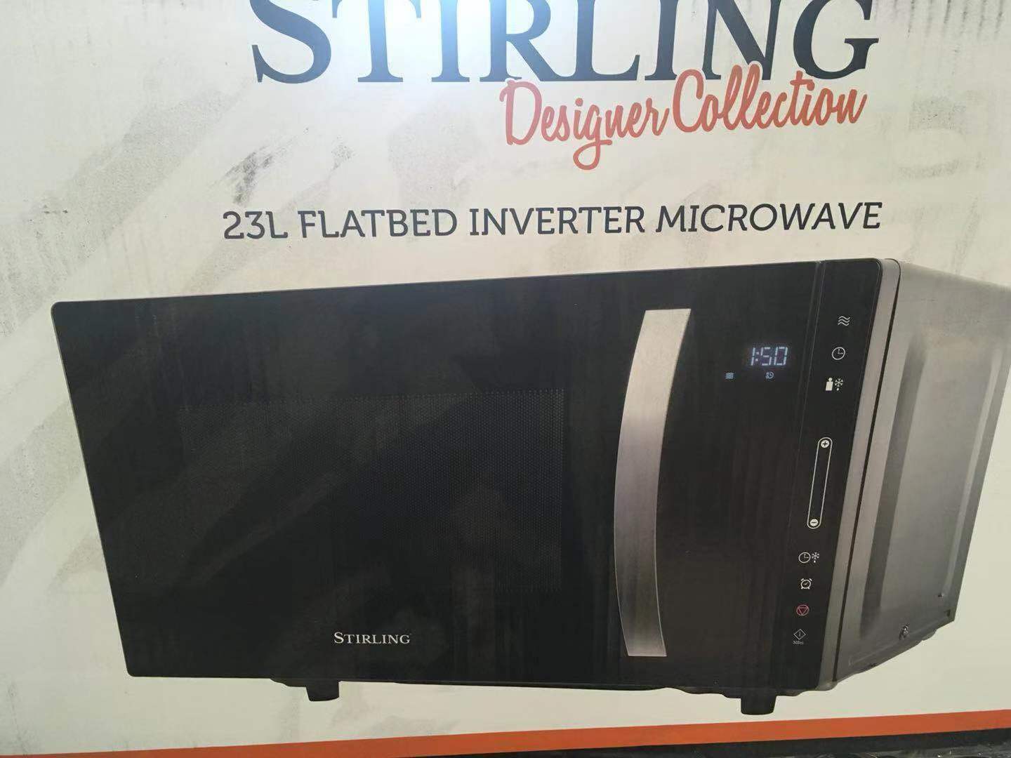 Refurbished Stirling 23L Flatbed Inverter Touch Panel Microwave Oven 800W with LED Display