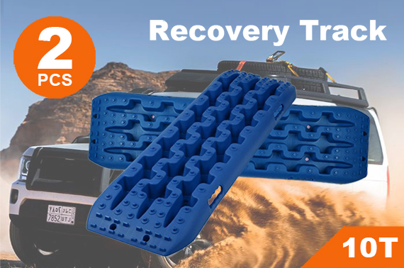 NEW Pair Recovery Tracks Sand Track 2pc 10T Sand / Snow / Mud Trax 4WD Blue