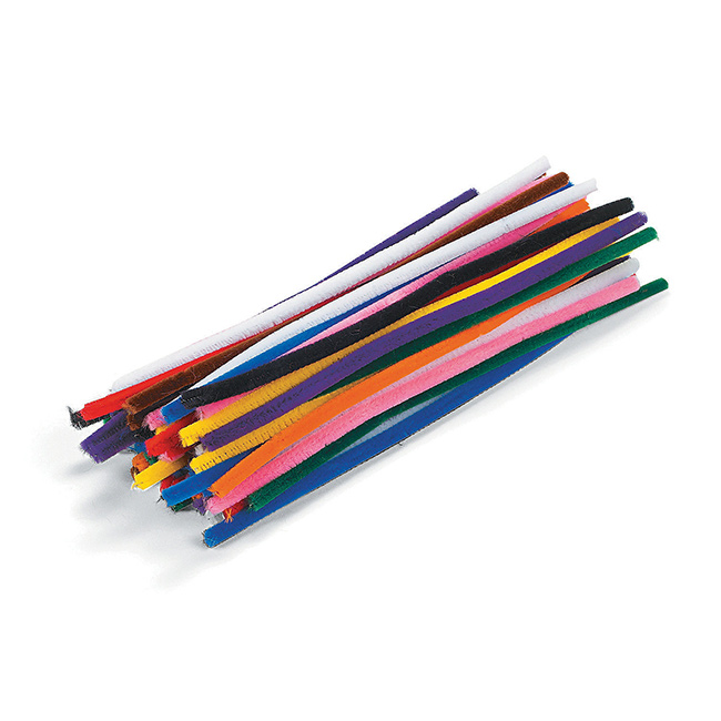 60x Chenille Sticks for Craft Assorted Colours