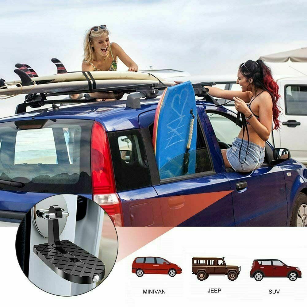 Folding Car Door Latch Hook Step Foot Pedal Ladder For Jeep SUV Truck Roof HMDAN