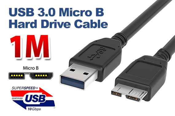 FREE Ozstock Deal: 1M SuperSpeed USB 3.0 Micro B Hard Drive Cable